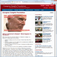 Caregiver Insights Foundation Website Screenshot